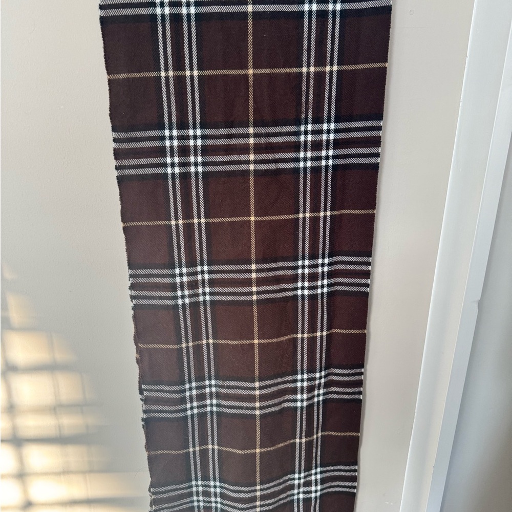 Cashmere-Feel Plaid Scarf